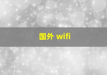 国外 wifi